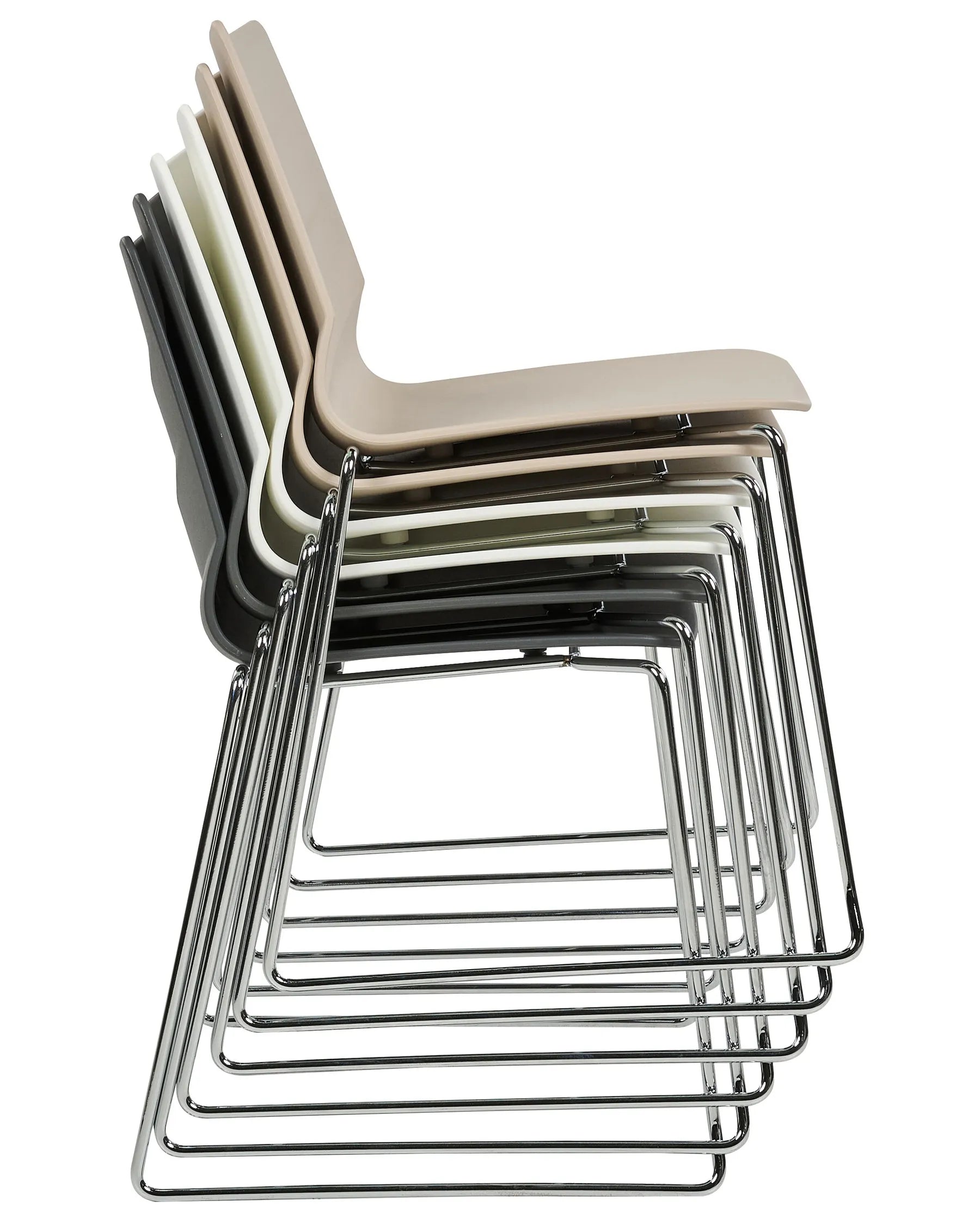Set of 4 Dining Chairs HARTLEY Dark Grey