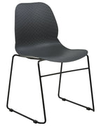Set of 4 Conference Chairs PANORA Dark Grey