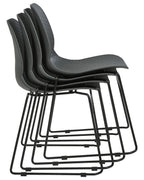 Set of 4 Conference Chairs PANORA Dark Grey