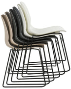 Set of 4 Conference Chairs PANORA Dark Grey
