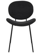 Set of 2 Dining Chairs LUANA Boucle Black