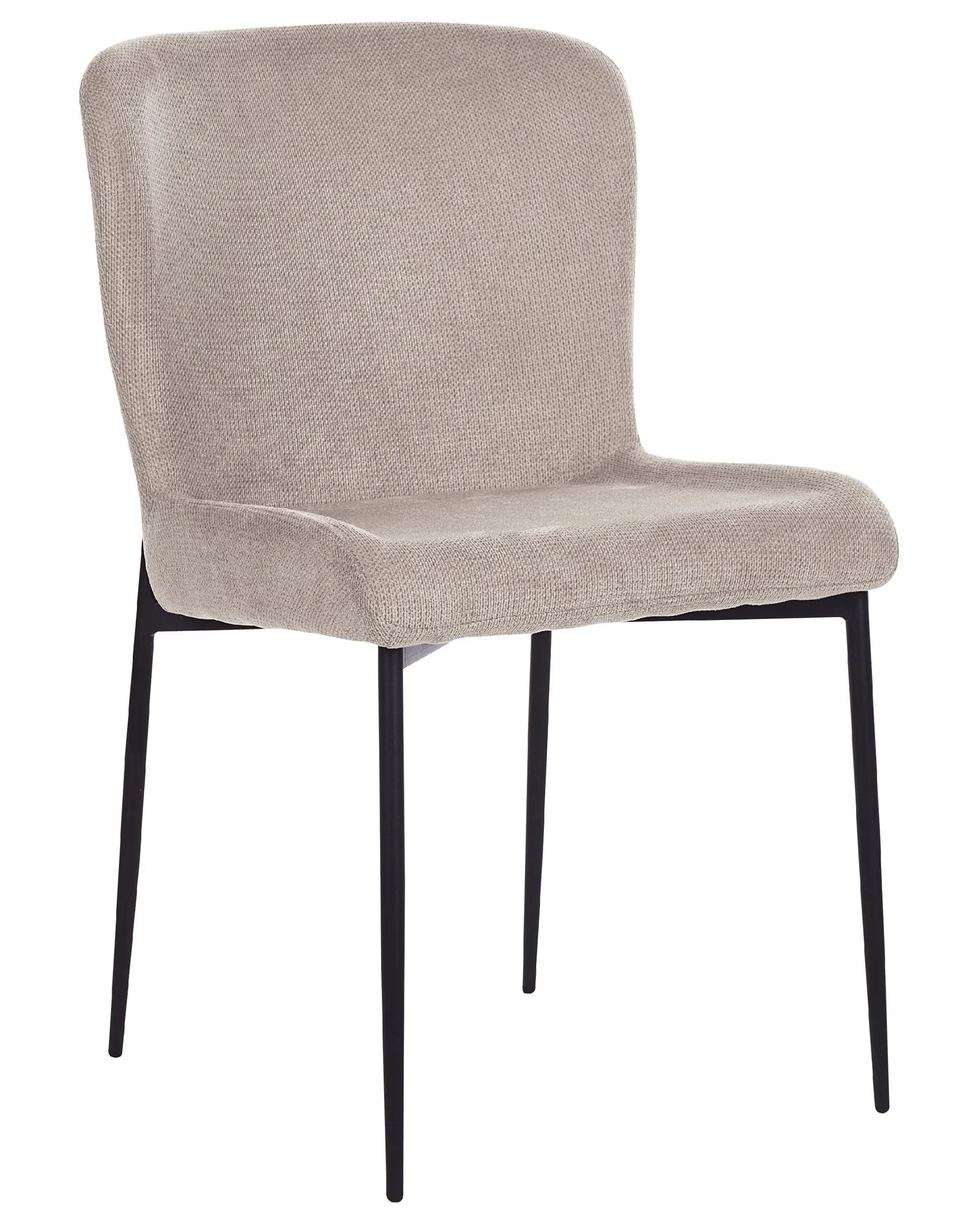 Set of 2 Dining Chairs ADA Fabric Taupe