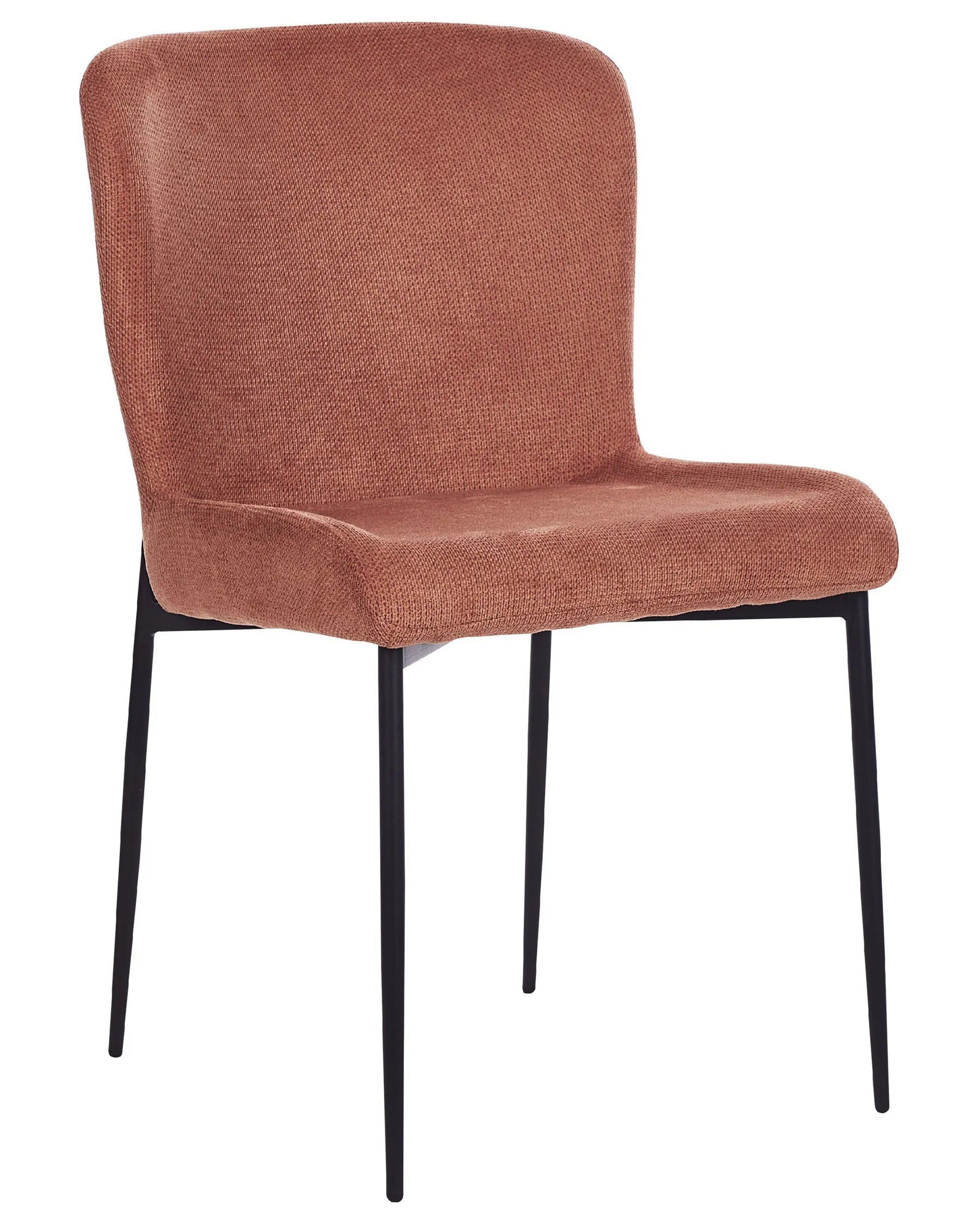 Set of 2 Dining Chairs ADA Fabric Brown