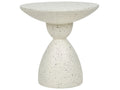 Side Table CAFFI 50 cm 50 cm White Terrazzo