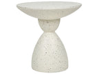 Side Table CAFFI 50 cm 50 cm White Terrazzo