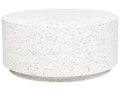 Coffee Table TREZZO 90 cm 90 cm Terrazzo Effect White Terrazzo