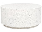 Coffee Table TREZZO 90 cm 90 cm Terrazzo Effect White Terrazzo