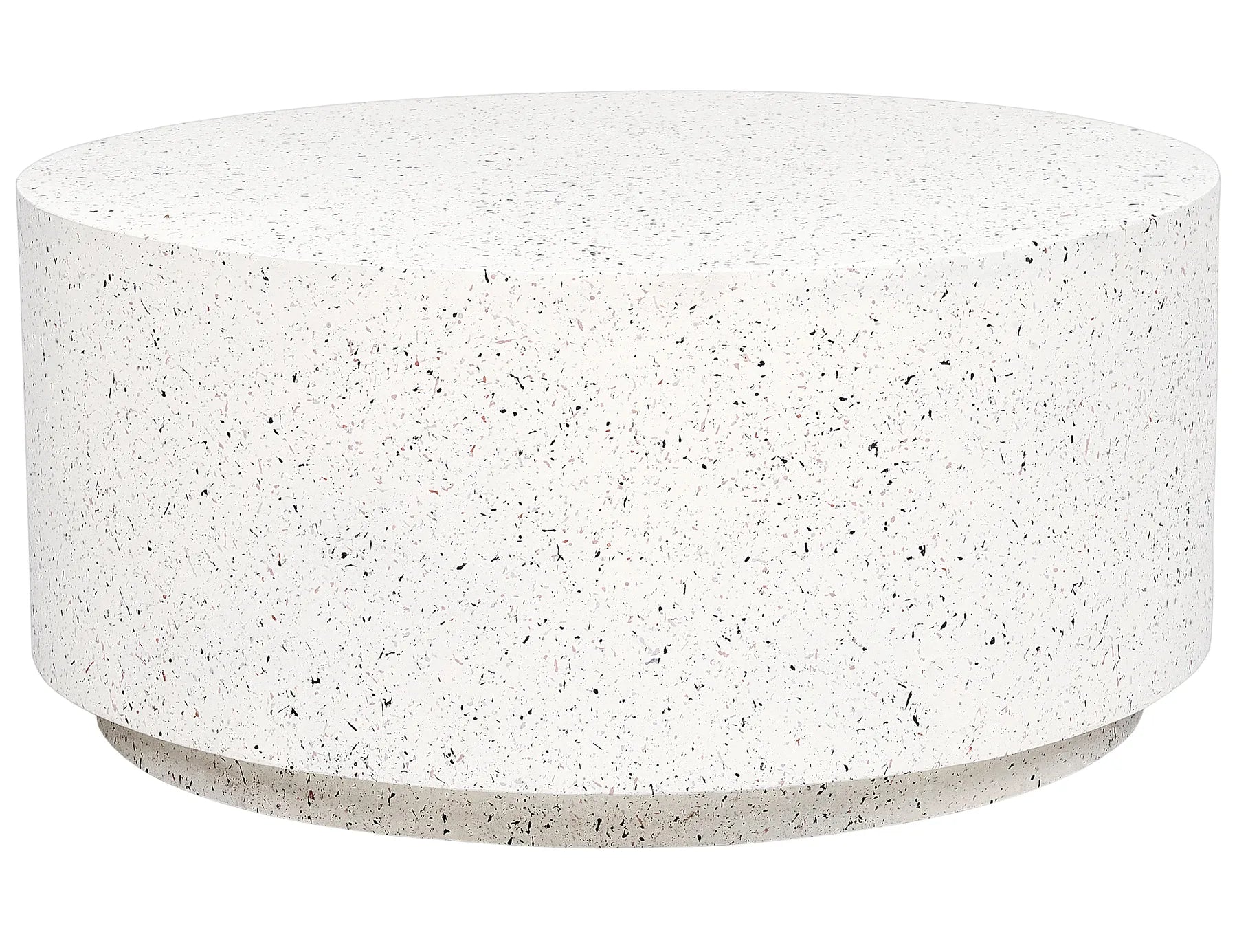 Coffee Table TREZZO 90 cm 90 cm Terrazzo Effect White Terrazzo