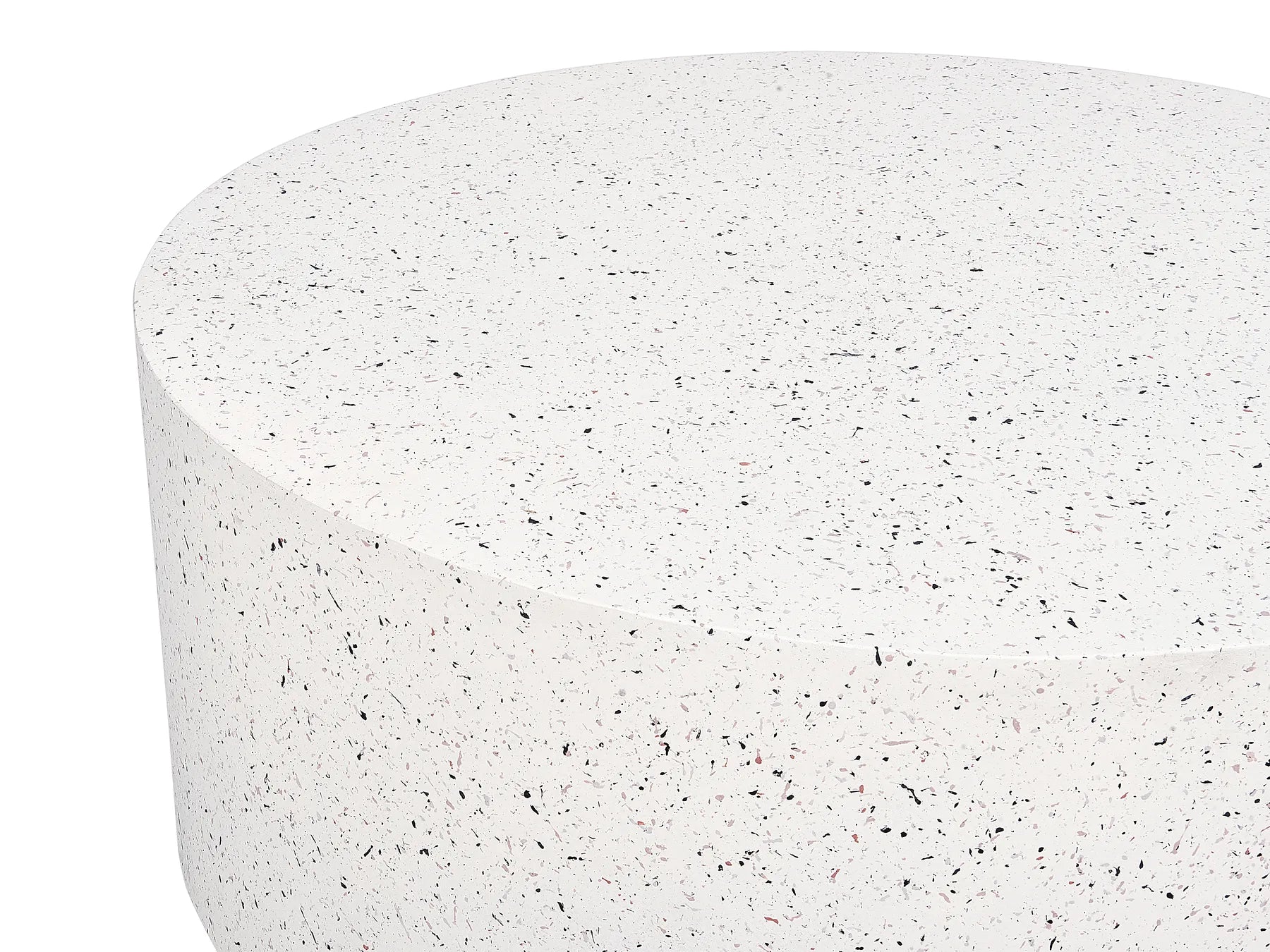 Coffee Table TREZZO 90 cm 90 cm Terrazzo Effect White Terrazzo
