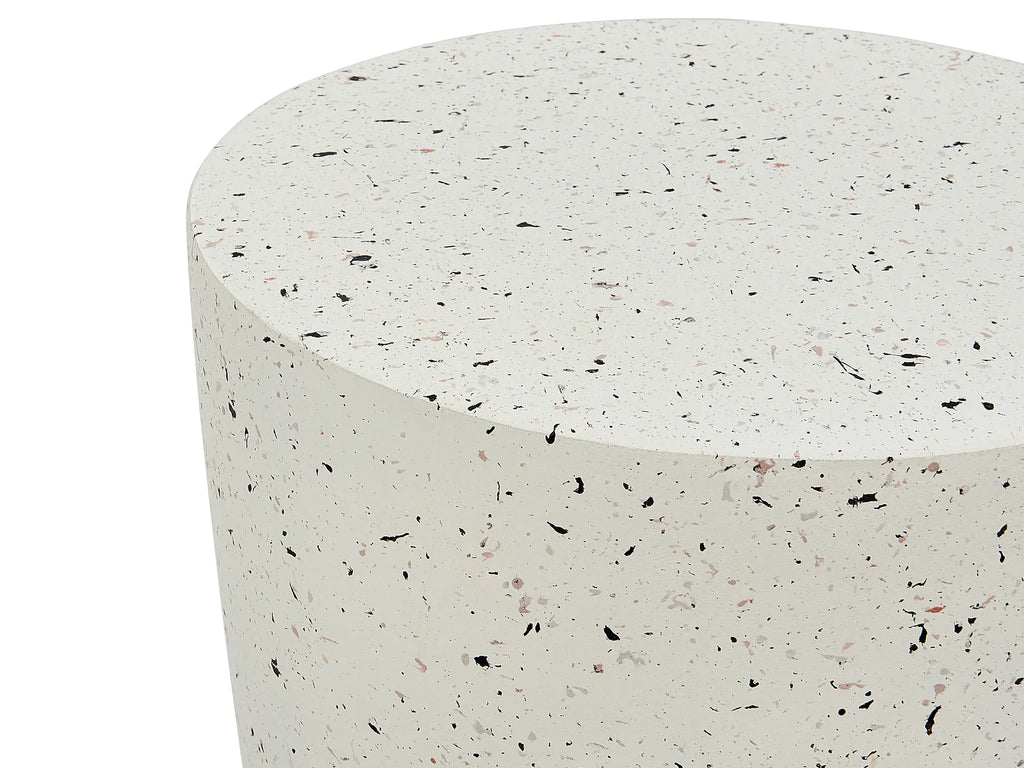 Side Table EDOLO 37 cm 37 cm Terrazzo Effect White Terrazzo