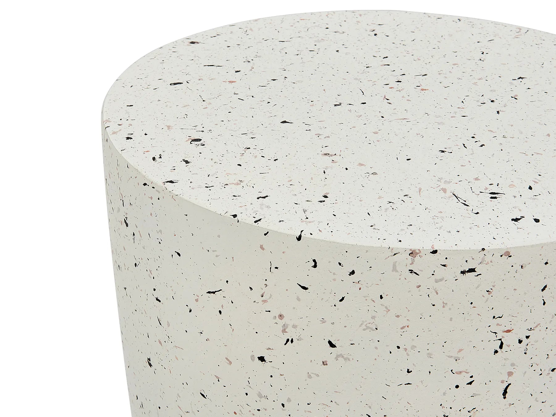 Side Table EDOLO 37 cm 37 cm Terrazzo Effect White Terrazzo