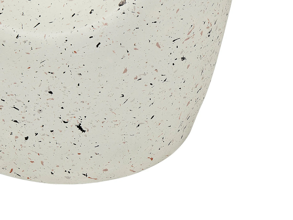 Side Table EDOLO 37 cm 37 cm Terrazzo Effect White Terrazzo