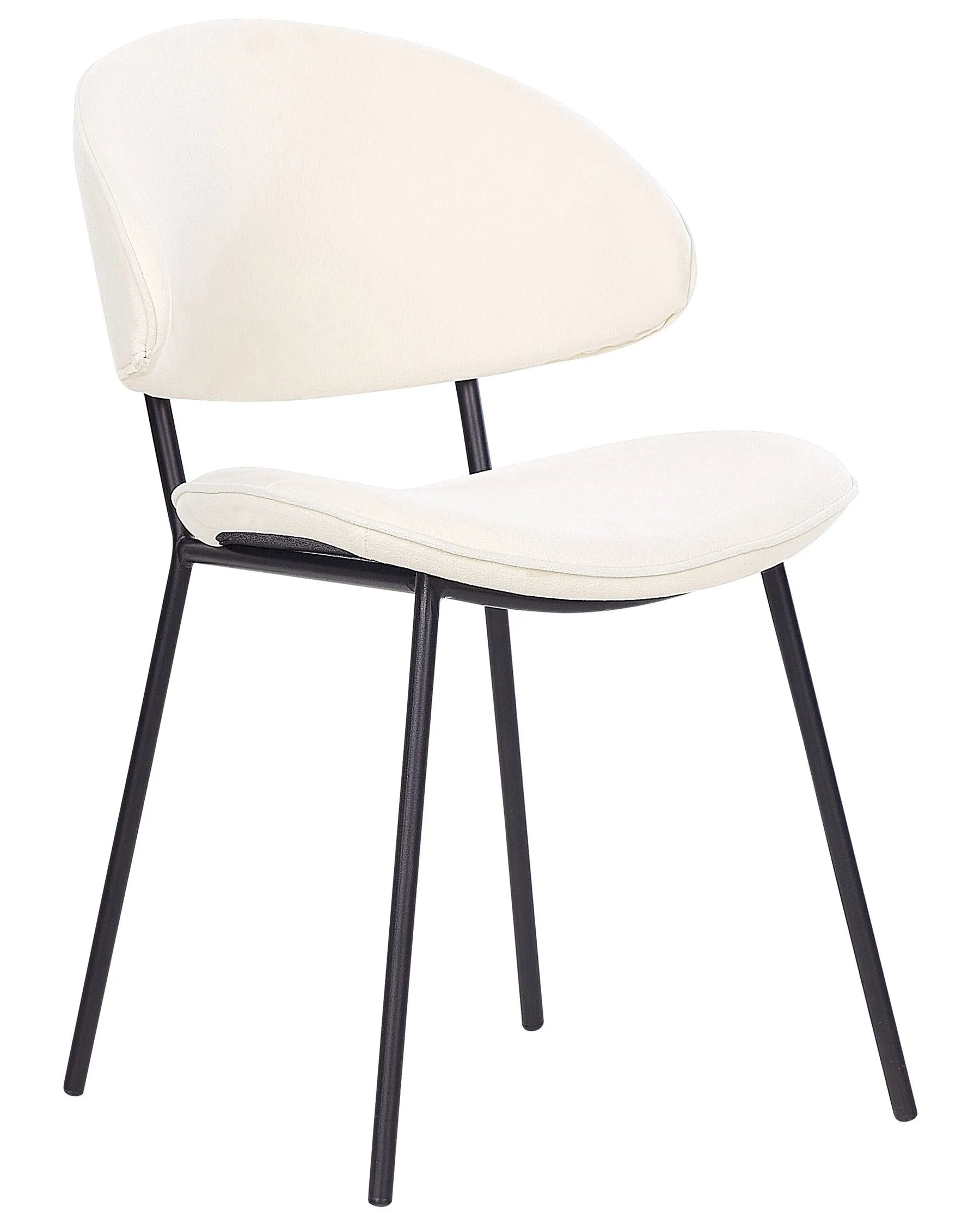 Set of 2 Dining Chairs KIANA Fabric Light Beige