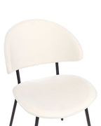 Set of 2 Dining Chairs KIANA Fabric Light Beige