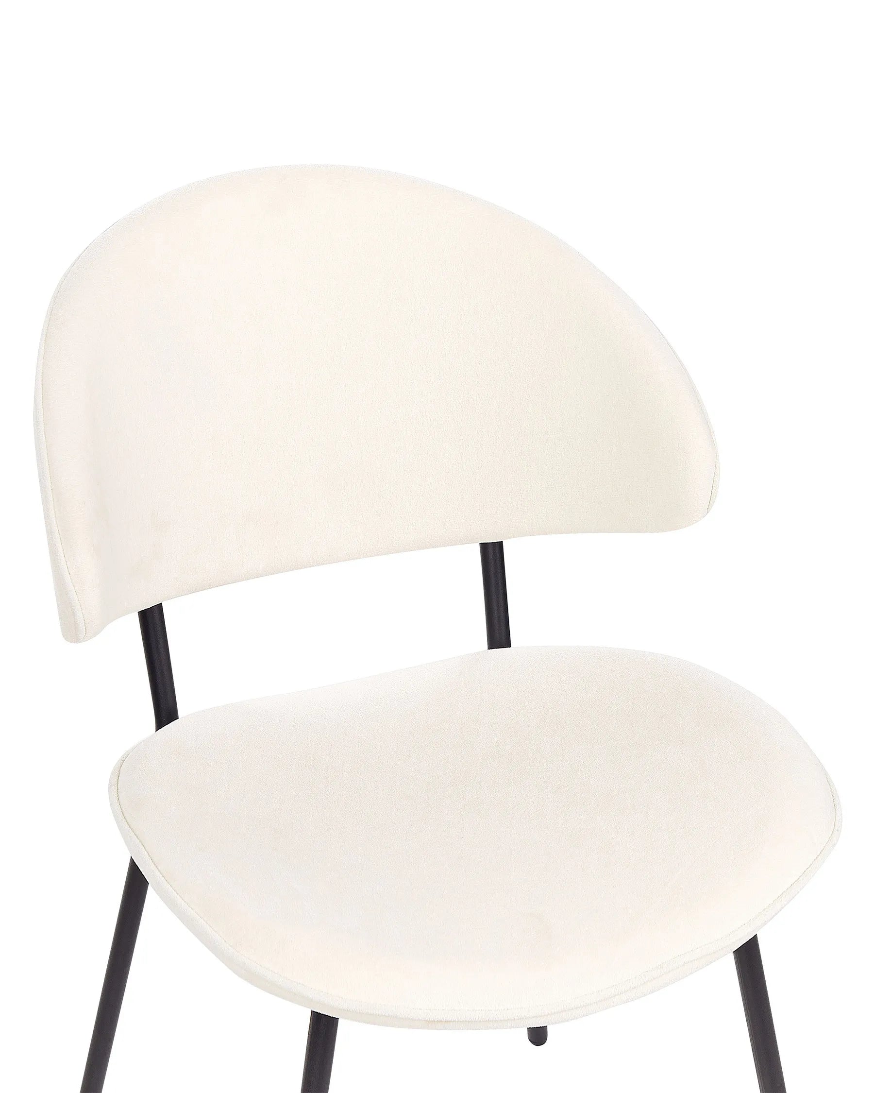 Set of 2 Dining Chairs KIANA Fabric Light Beige