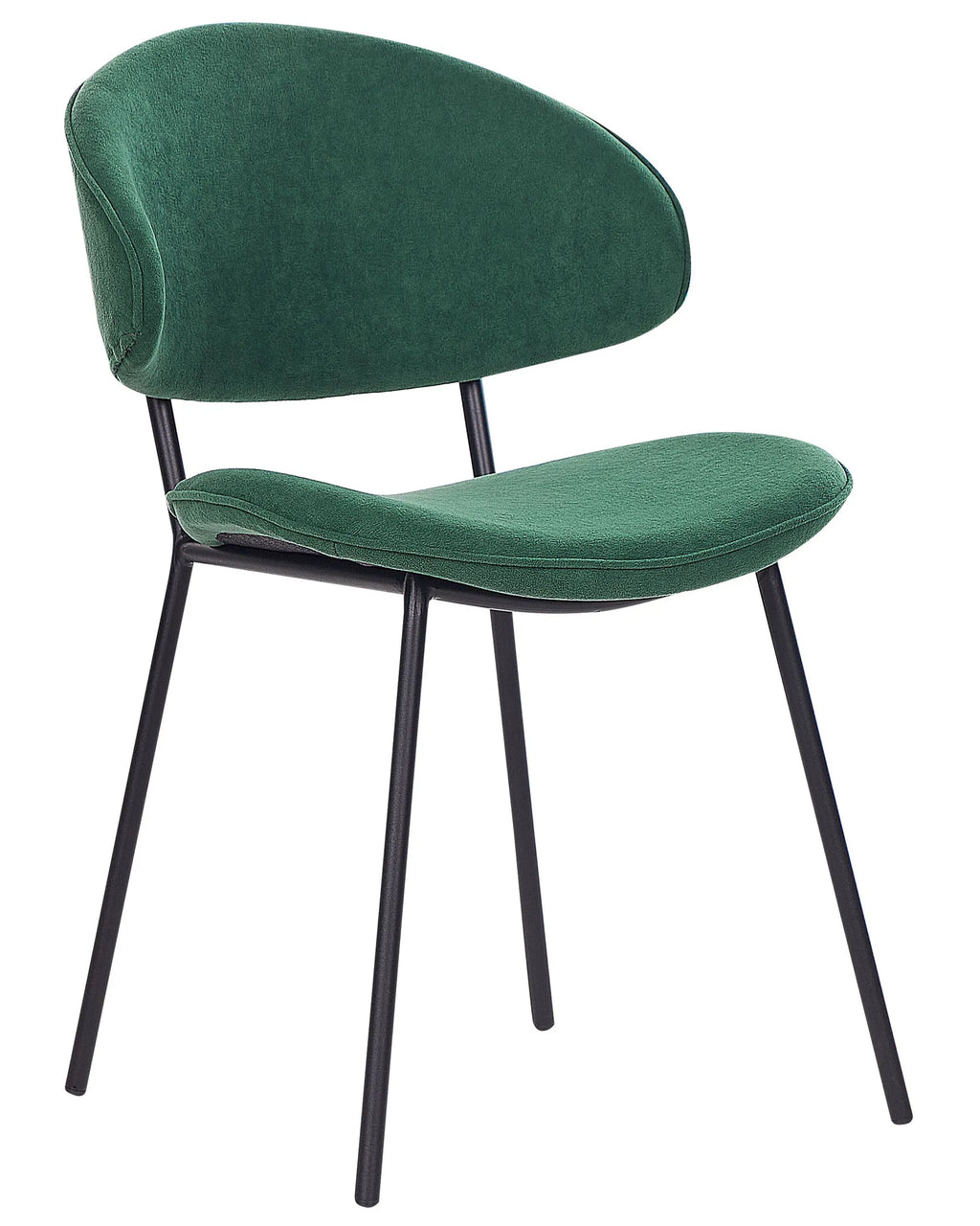 Set of 2 Dining Chairs KIANA Fabric Dark Green