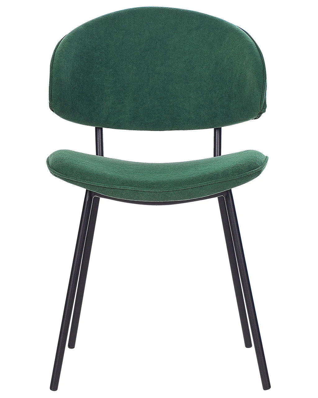Set of 2 Dining Chairs KIANA Fabric Dark Green