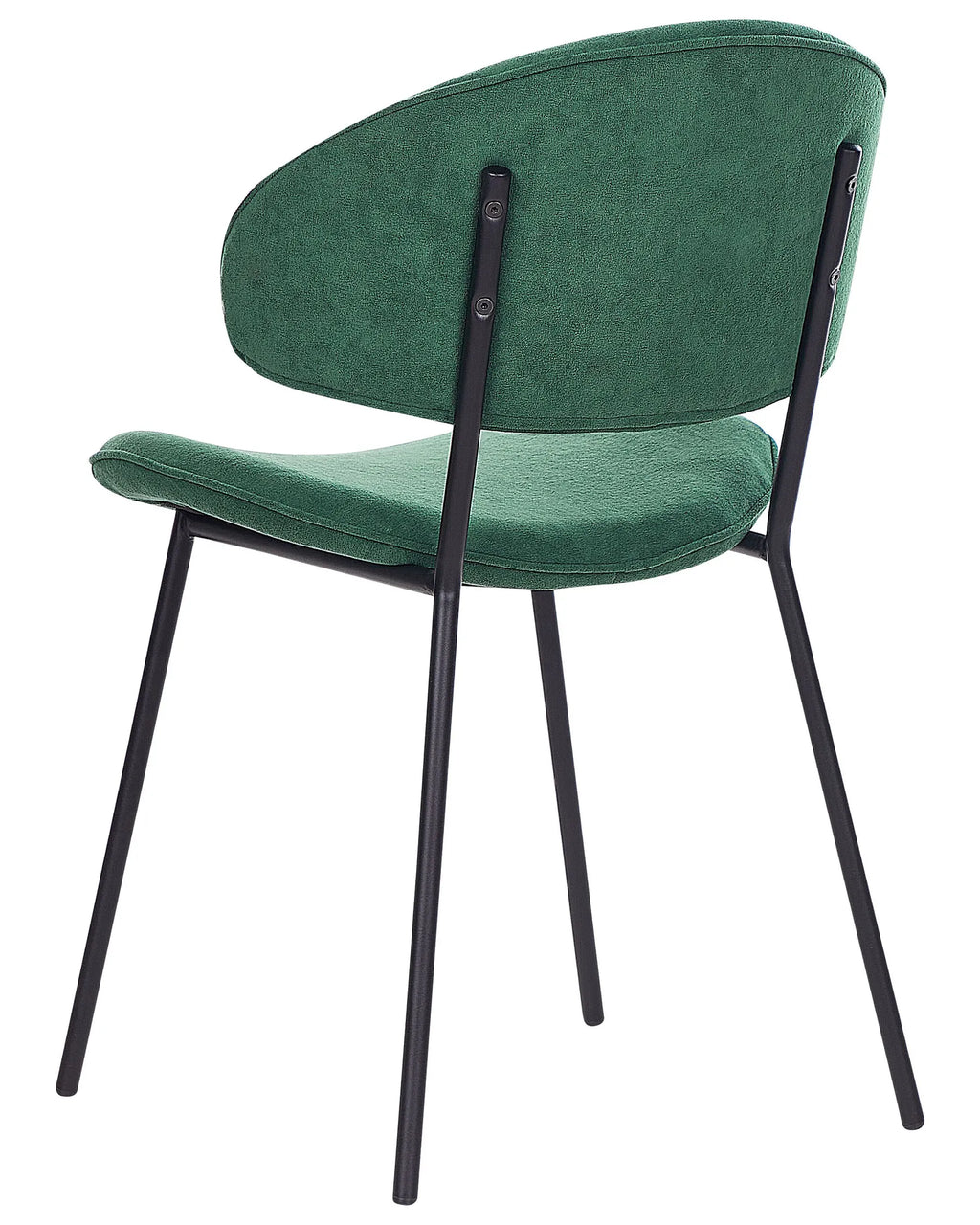 Set of 2 Dining Chairs KIANA Fabric Dark Green