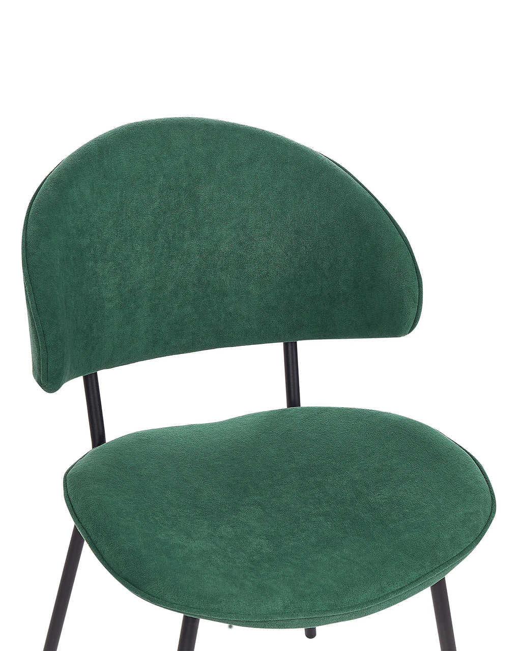 Set of 2 Dining Chairs KIANA Fabric Dark Green