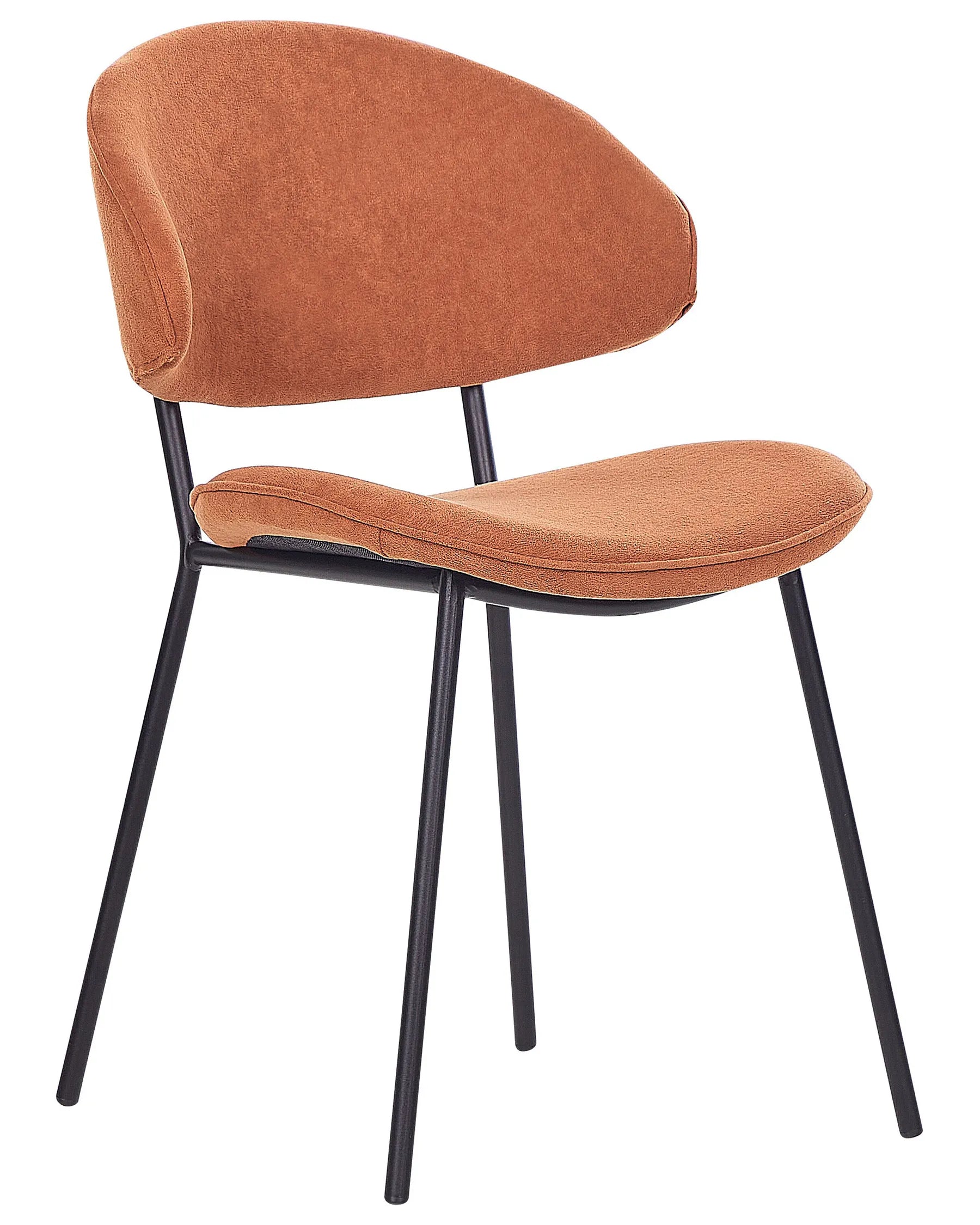 Set of 2 Dining Chairs KIANA Fabric Orange