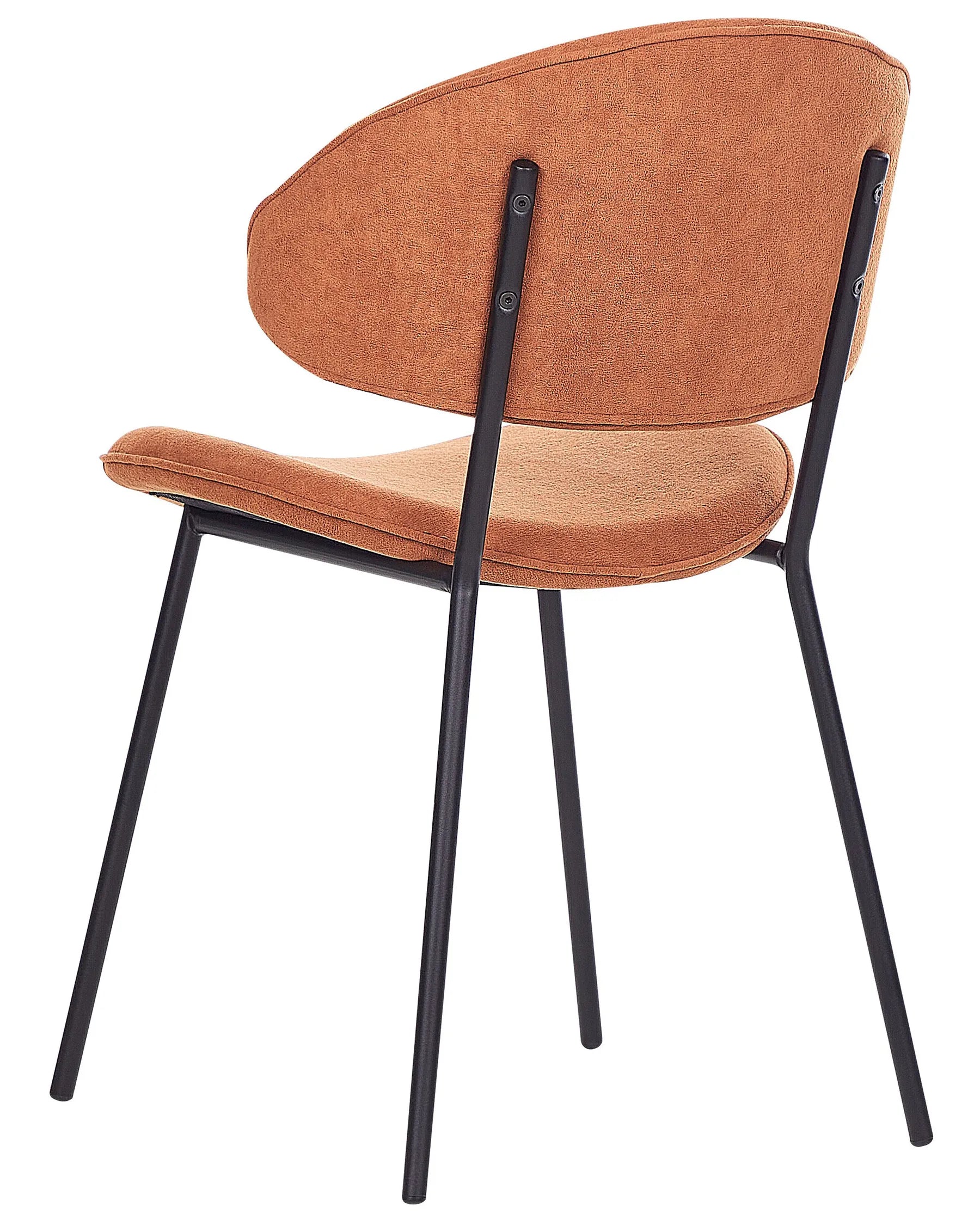 Set of 2 Dining Chairs KIANA Fabric Orange