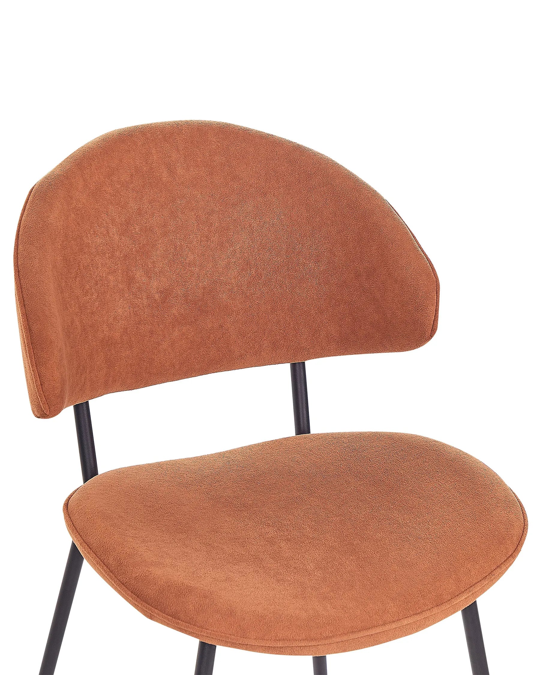 Set of 2 Dining Chairs KIANA Fabric Orange