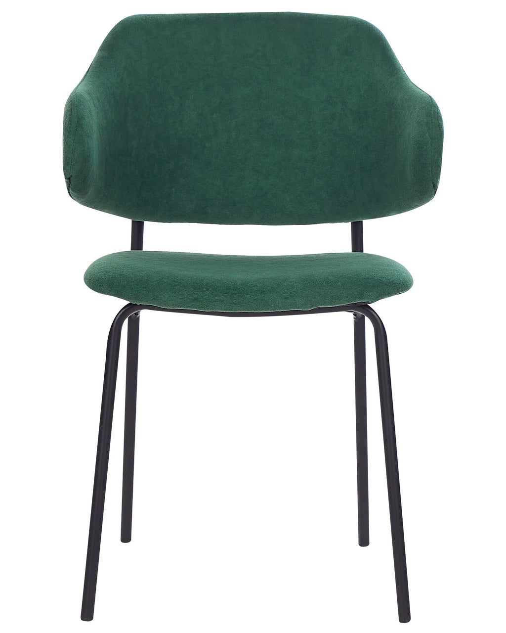 Set of 2 Dining Chairs KENAI Fabric Dark Green