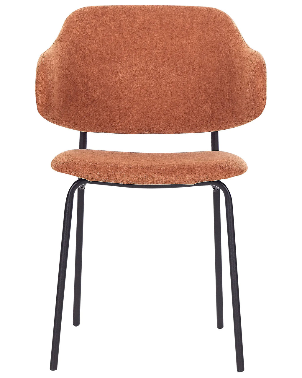 Set of 2 Dining Chairs KENAI Fabric Orange