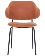 Set of 2 Dining Chairs KENAI Fabric Orange
