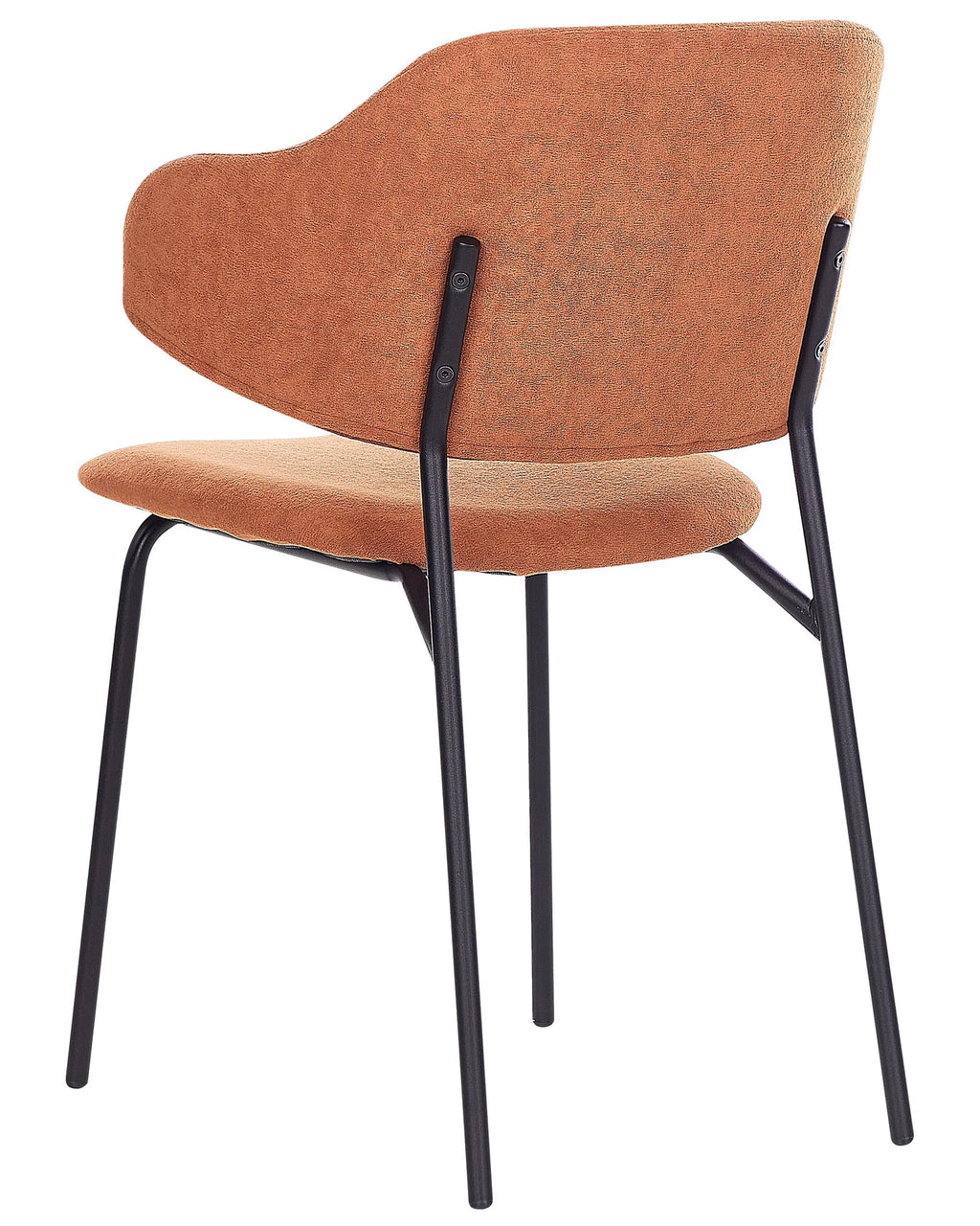 Set of 2 Dining Chairs KENAI Fabric Orange