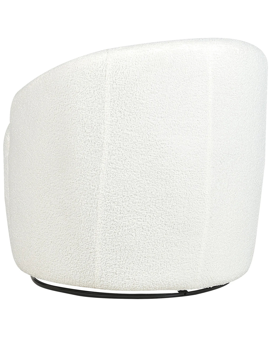 Swivel Armchair DAVIK Boucle Off-White