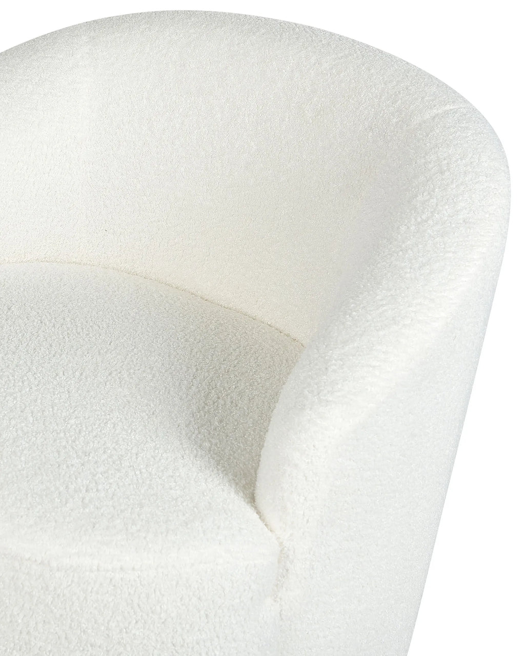 Swivel Armchair DAVIK Boucle Off-White
