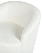 Swivel Armchair DAVIK Boucle Off-White
