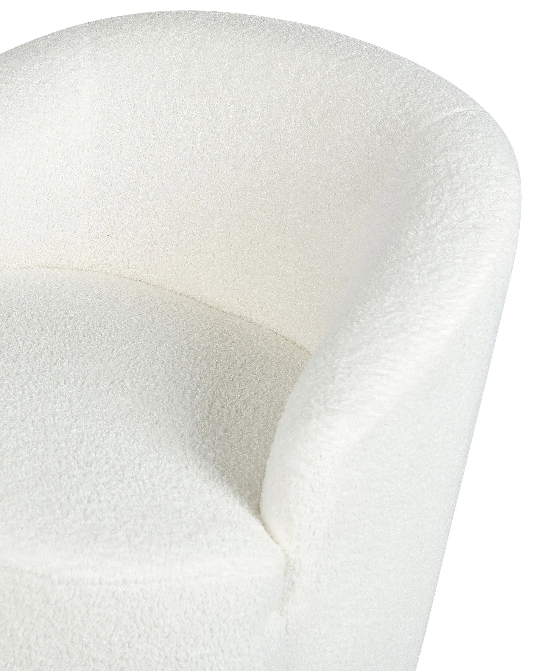 Swivel Armchair DAVIK Boucle Off-White