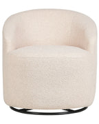 Swivel Armchair DAVIK Boucle Beige