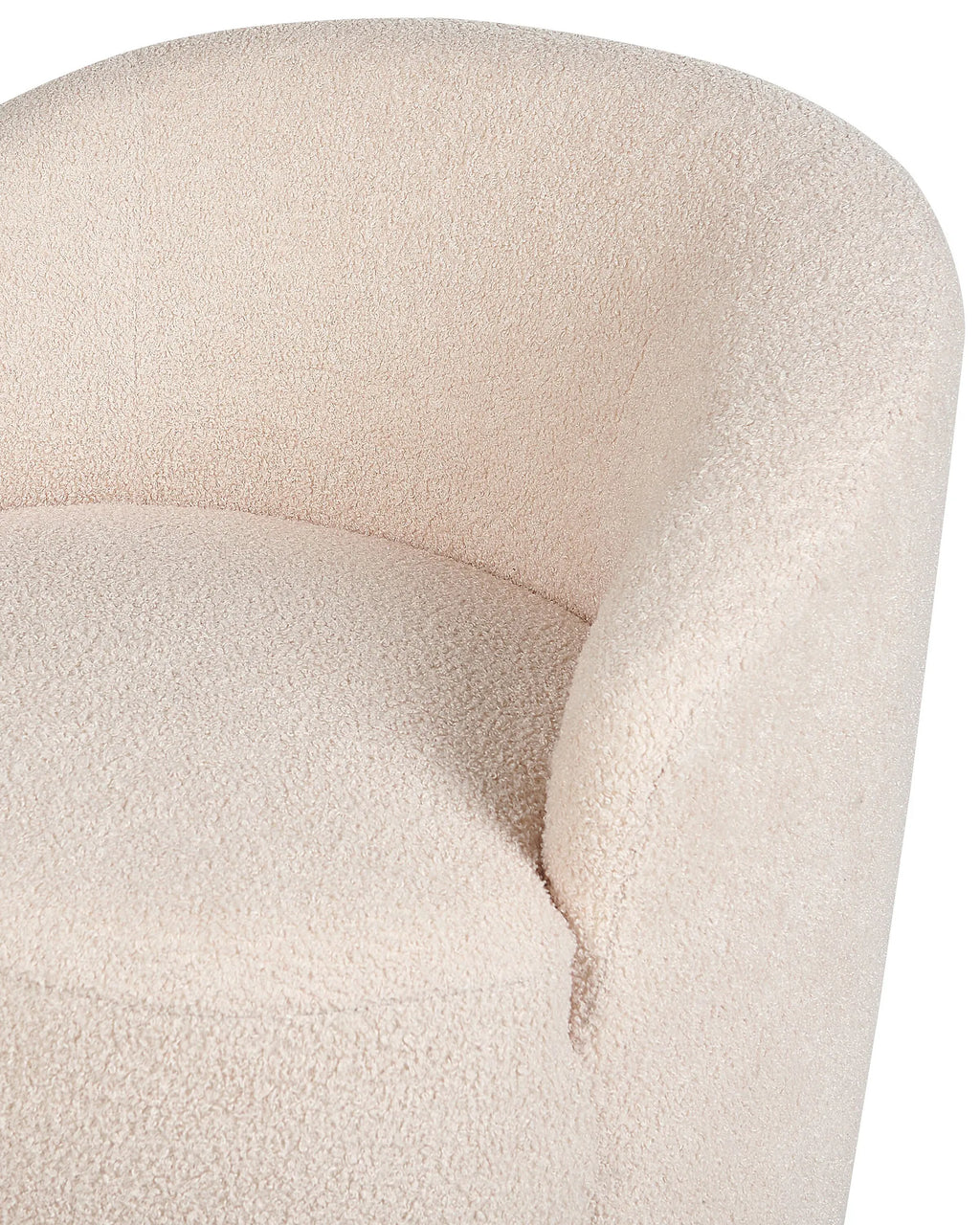 Swivel Armchair DAVIK Boucle Beige