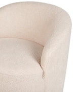 Swivel Armchair DAVIK Boucle Beige