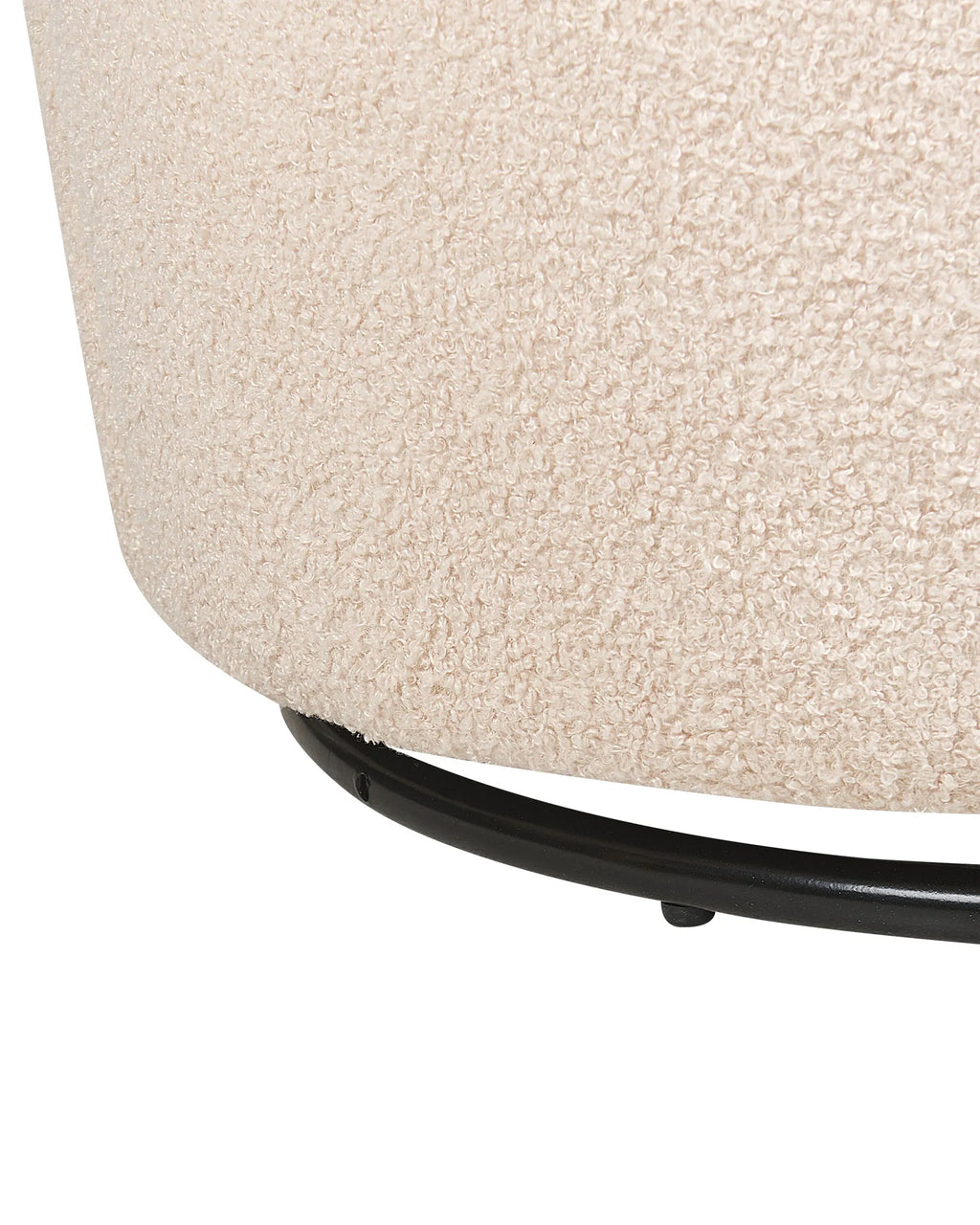 Swivel Armchair DAVIK Boucle Beige