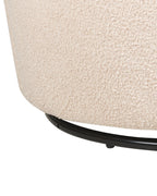 Swivel Armchair DAVIK Boucle Beige