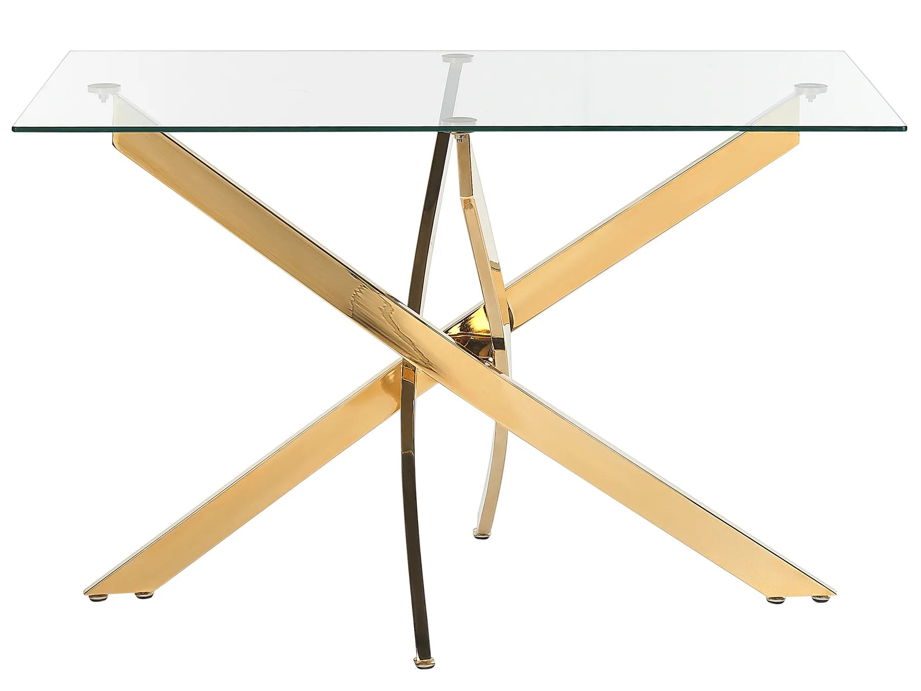 Dining Table MARAMO Gold 120 cm 70 cm Tempered Glass