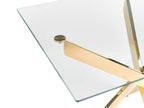 Dining Table MARAMO Gold 120 cm 70 cm Tempered Glass