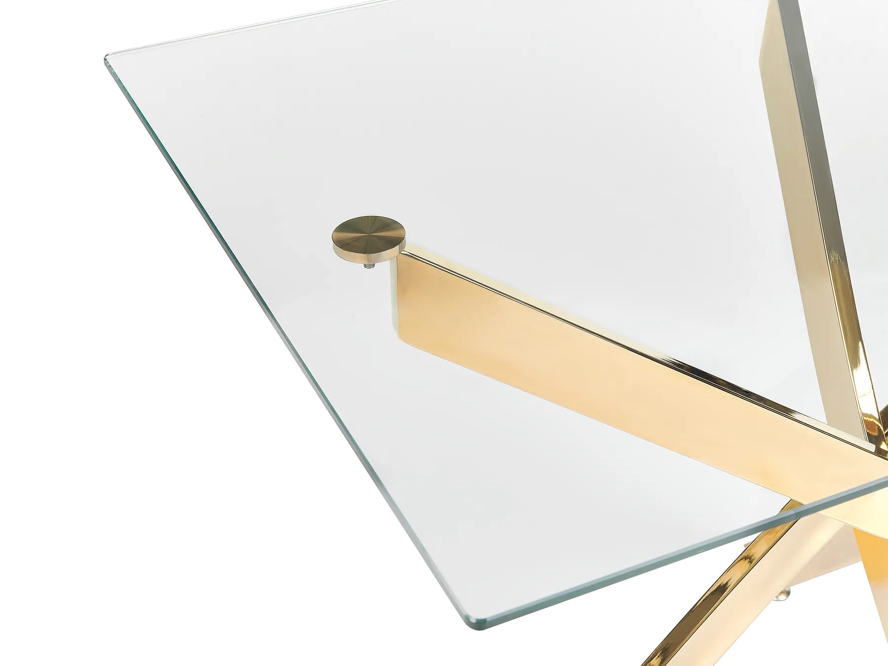 Dining Table MARAMO Gold 120 cm 70 cm Tempered Glass