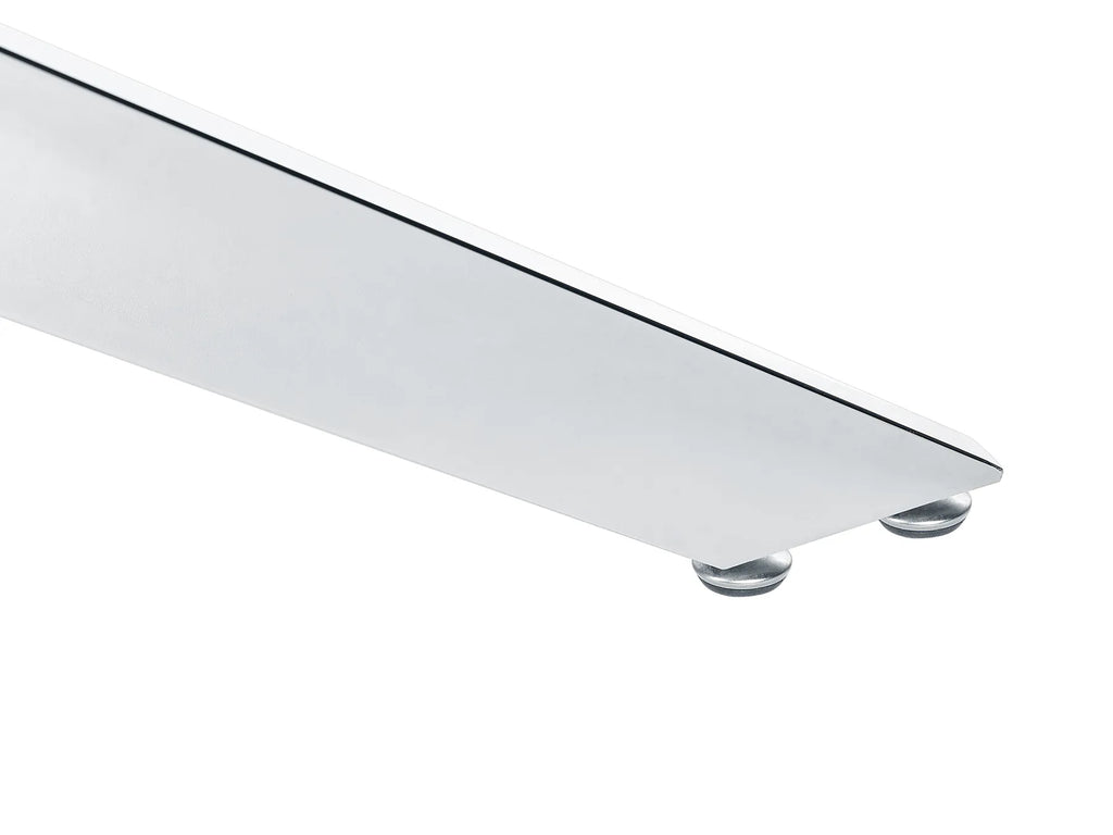 Dining Table MARAMO Silver 120 cm 120 cm Tempered Glass