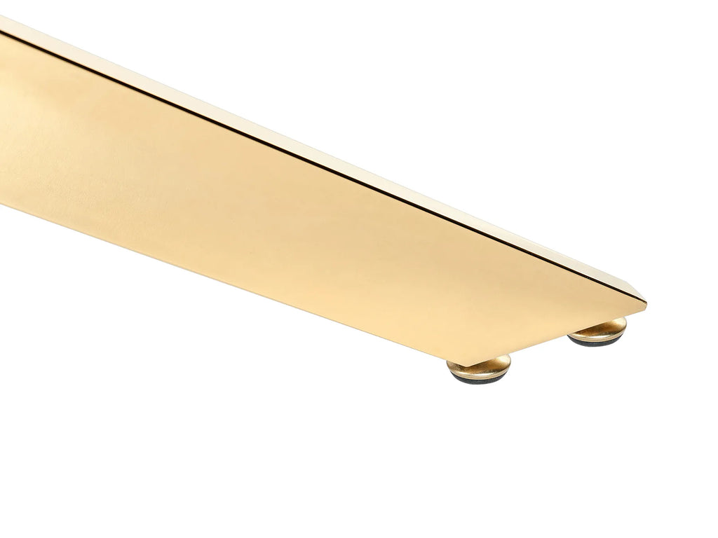 Dining Table MARAMO Gold 120 cm 120 cm Tempered Glass