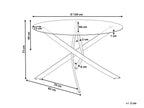 Dining Table MARAMO Gold 120 cm 120 cm Tempered Glass