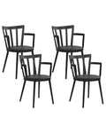 Set of 4 Dining Chairs MORILL Black