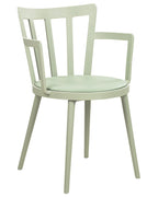 Set of 4 Dining Chairs MORILL Light Green