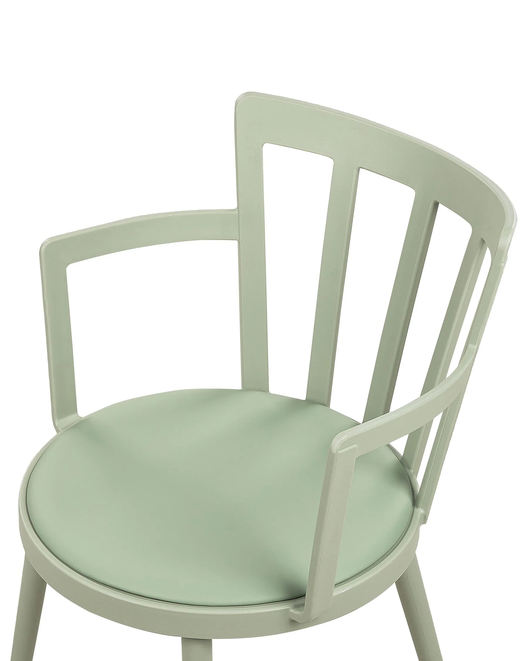 Set of 4 Dining Chairs MORILL Light Green
