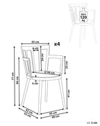 Set of 4 Dining Chairs MORILL Light Green