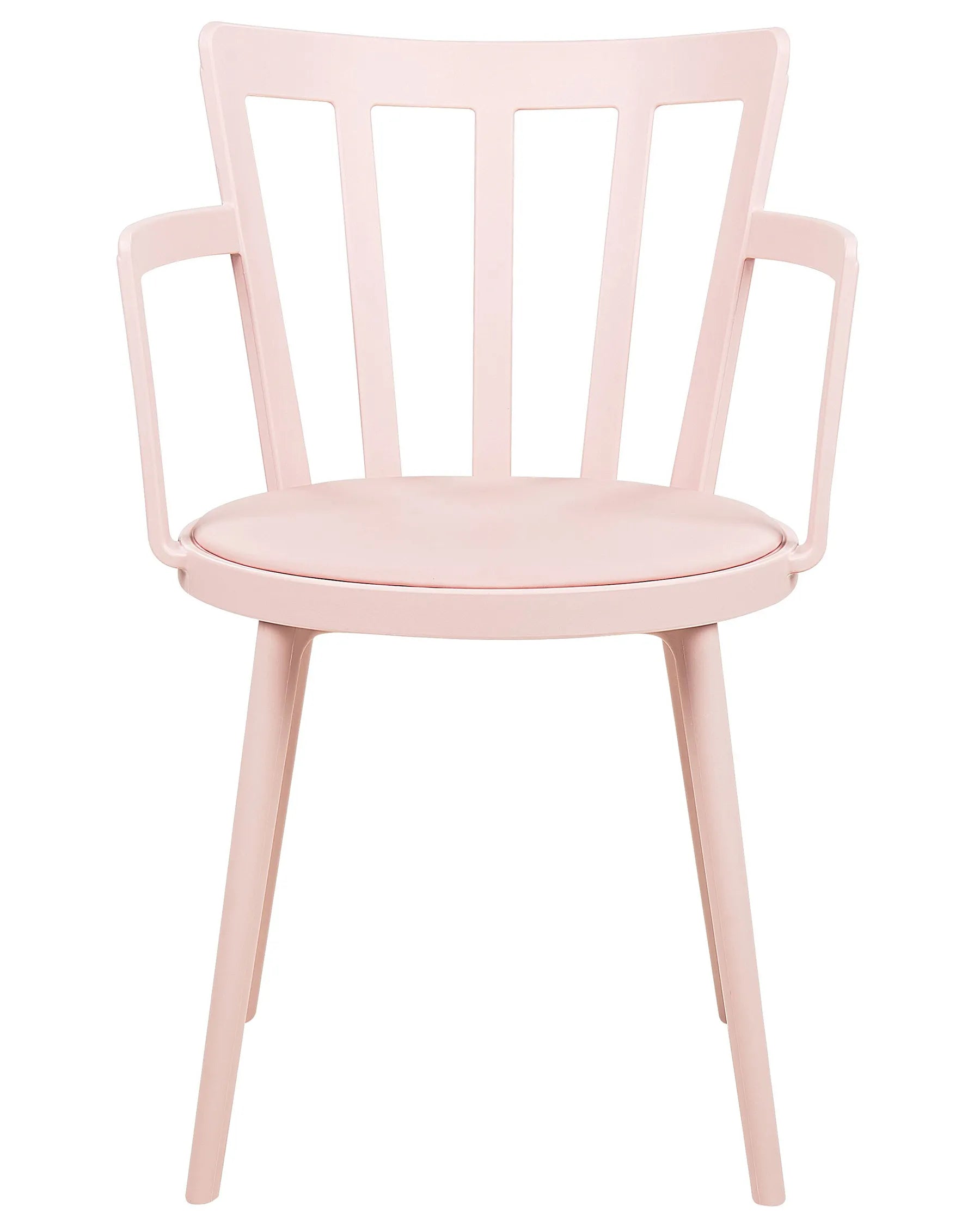 Set of 4 Dining Chairs MORILL Pastel Pink